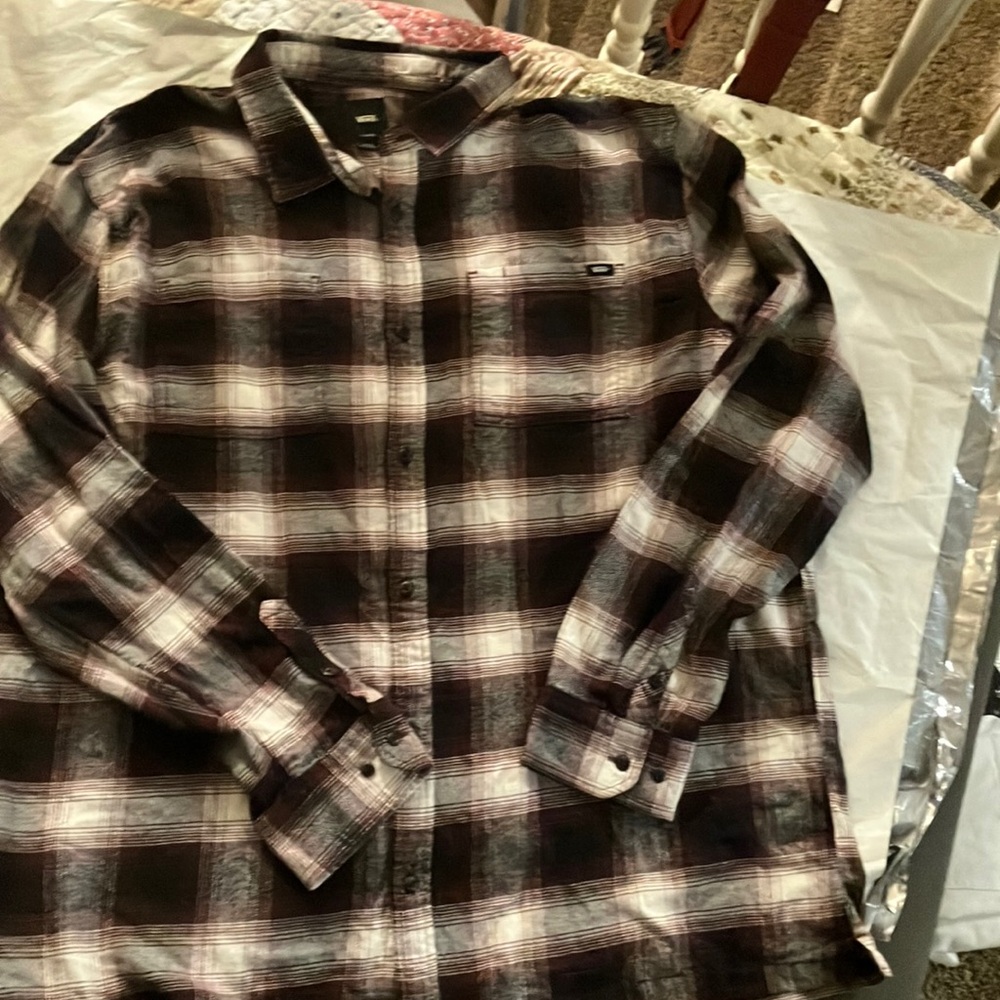 Vans Black and White Plaid Shirt